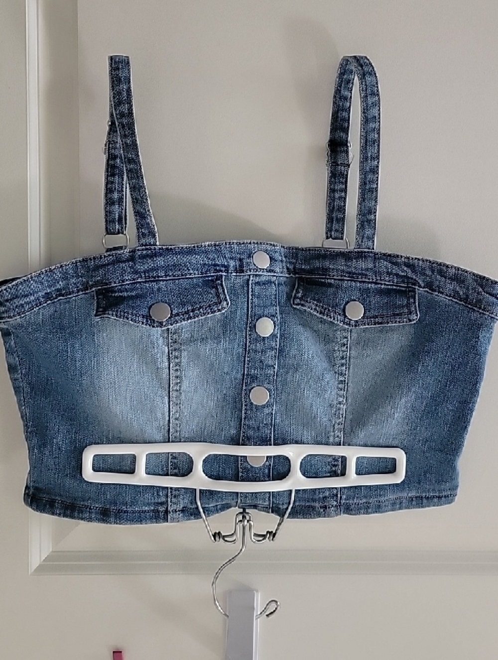 Dylan Ryan Denim Crop Halter